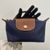 [READYSTOCK] Longchamp LPC Mini Pouch With Handle Navy