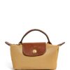 Longchamp LPC Mini Pouch With Handle Beige